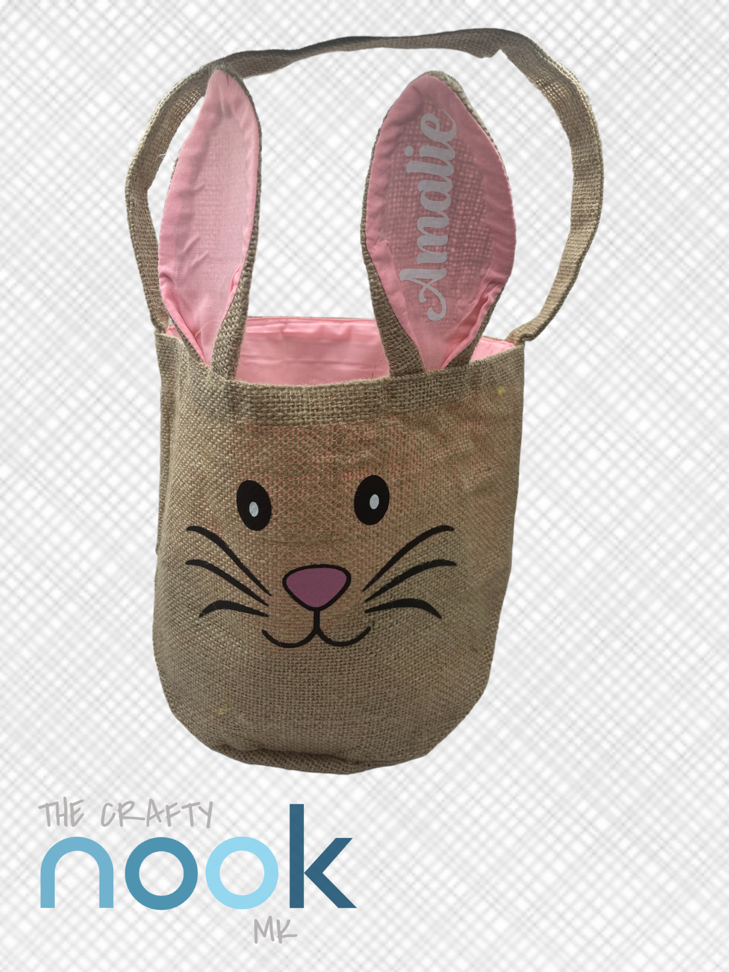 Large Personalised Easter Bunny Bag with Easter Egg